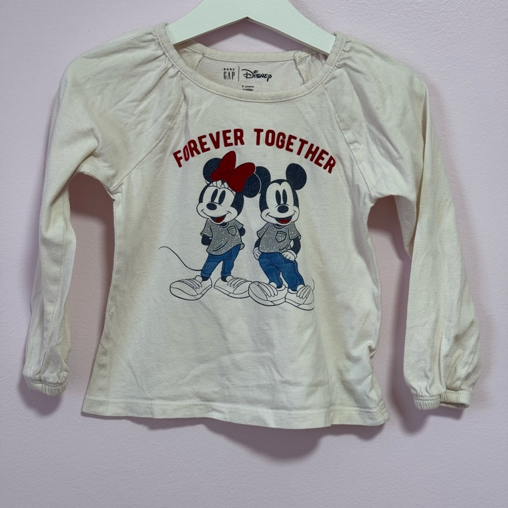 Mickey and Minnie white top